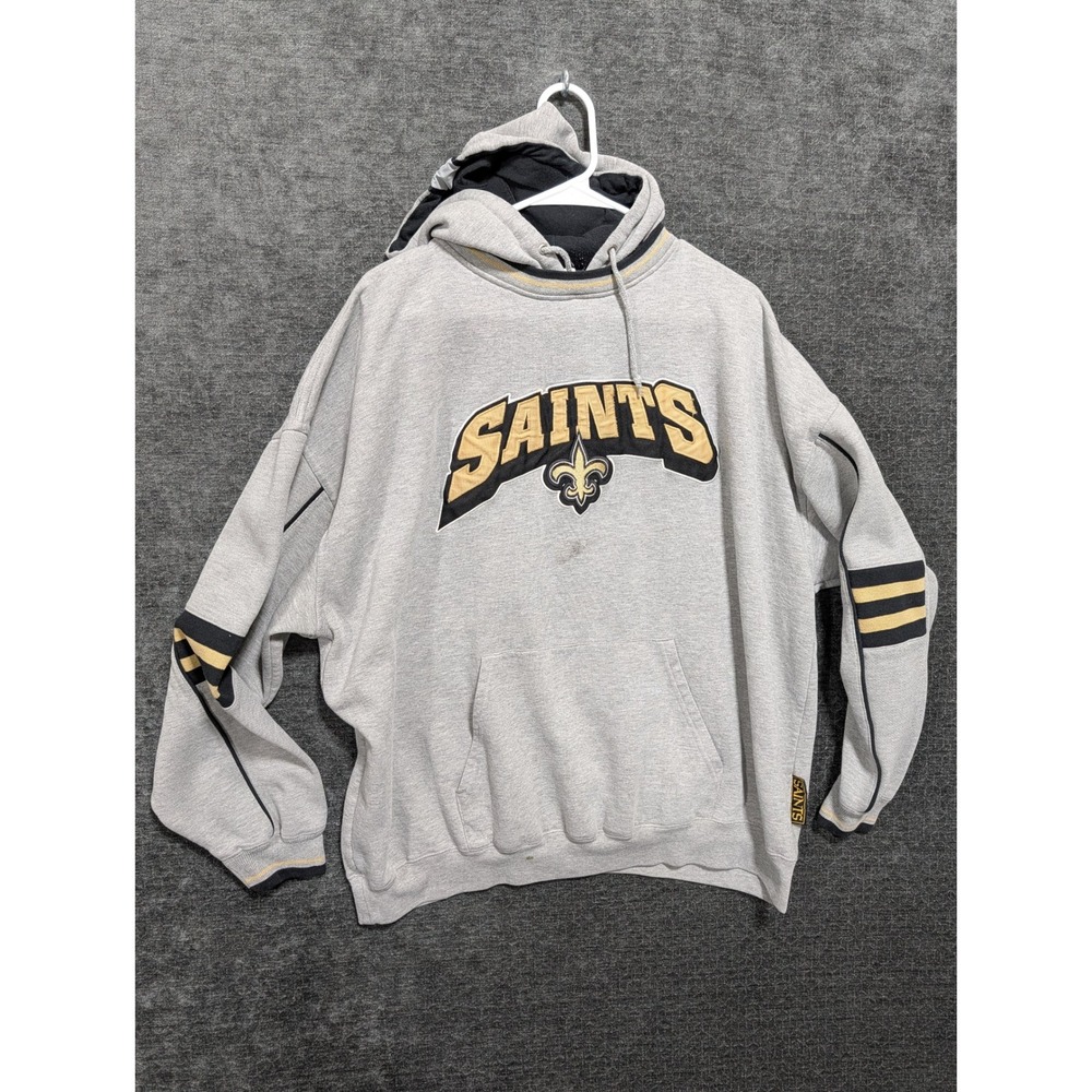 Grey NFL New Orleans‎ Saints Hoodie Sweatshirt Men's XL
